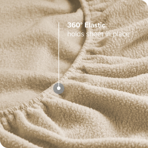 Bare Home Fleece Sheet Set - Plush Polar Fleece, Pill-Resistant Bed Sheets - All Season Warmth, Breathable & Hypoallergenic - Twin XL, Sand
