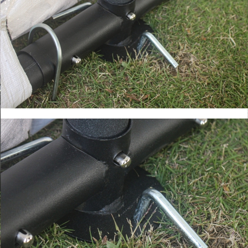 Abri de rangement pour auvent robuste SS6X8 d’ALEKO - 8 x 6 x 8 pi - Gris