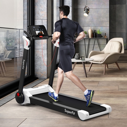 Tapis de course pliable 2,25CV Superfit avec haut-parleur Bluetooth