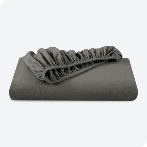 Drap-housse en flanelle Bare Home 100 % coton - velours doux, flanelle brossé double - Deep Pocket - Full XL, gris