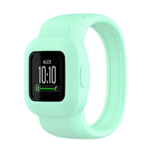 StrapsCo Solid Colour Silicone Rubber Watch Band Strap for Garmin Vivofit Jr. 3 - Short-Medium - Aqua