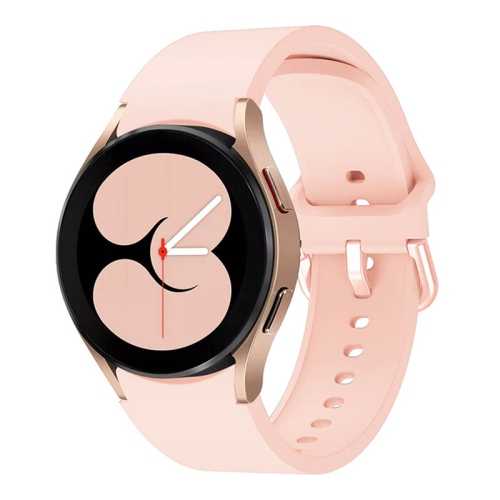 StrapsCo Solid Colour Silicone Rubber Watch Strap for Samsung Galaxy Watch 4 Pink Best Buy Canada