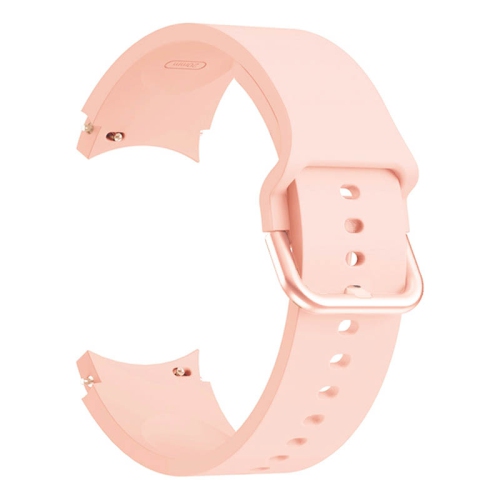 Bracelet de montre en caoutchouc de silicone de couleur solide StrapsCo pour Samsung Galaxy Watch 4 - Rose