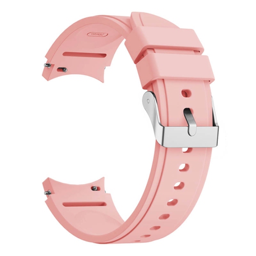 Sangle de montre en caoutchouc de silicone doux StrapsCo pour Samsung Galaxy Watch 4 - Rose doux