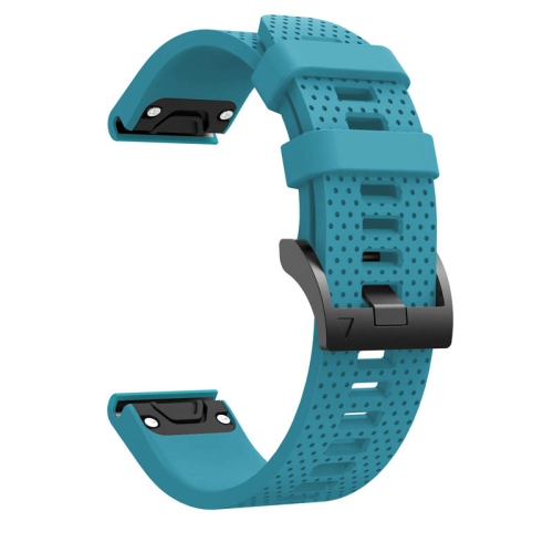 StrapsCo Sturdy Silicone Rubber Watch Band Strap for Garmin Fenix 5S - Blue