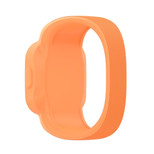 StrapsCo Solid Colour Silicone Rubber Watch Band Strap for Garmin Vivofit Jr. 3 - Medium-Long - Orange