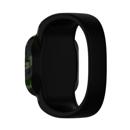 StrapsCo Patterned Silicone Rubber Watch Band Strap for Garmin Vivofit Jr. 3 - Medium-Long - Green Camo