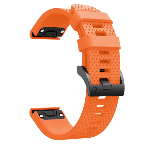 StrapsCo Sturdy Silicone Rubber Watch Band Strap for Garmin Fenix 5S - Orange