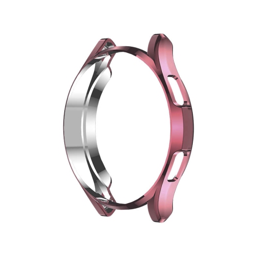 Étui de protection en caoutchouc TPU métallique avec protège écran StrapsCo pour Samsung Galaxy Watch 4 - Pour Galaxy Watch4 - Rose