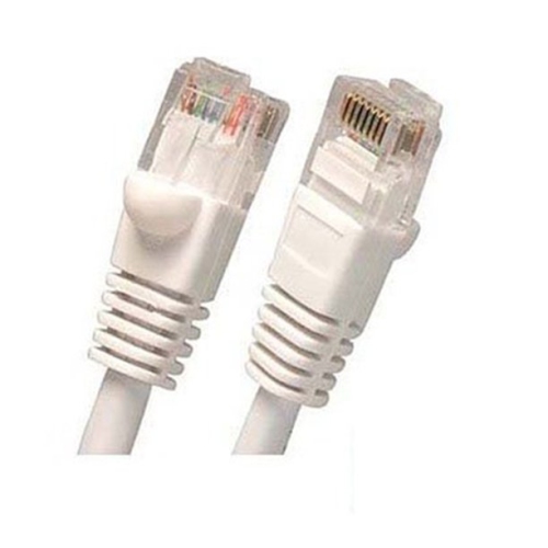 iMBAPrice Ethernet Cable, CAT5e - 25 Ft White - Male to Male Connectors for Base-T Networks
