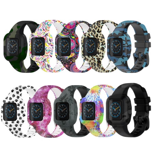 StrapsCo Patterned Silicone Watch Band Strap w/ Buckle for Garmin Vivofit Jr. 3 - Paint Splatter