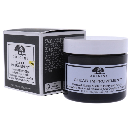 Clear Improvement Charcoal Honey Mask to Purify and Nourish by Origins for Unisex - 2.5 oz Mask