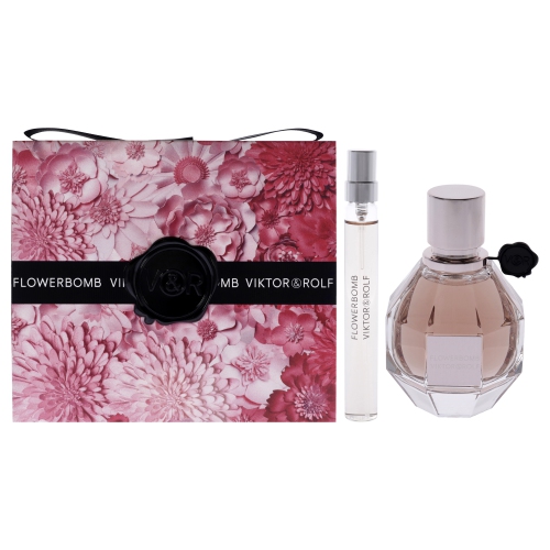 VIKTOR AND ROLF  Flowerbomb By for Women 2 PC Gift Set 1.7OZ Edp Spray, 0.34OZ Edp Spray