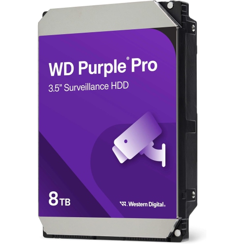 Image 1 of 3.. Western Digital 8TB WD Purple Pro Surveillance Internal Hard Drive HDD - 7200 RPM, SATA 6 Gb/s, 256 MB Cache, 3.5"