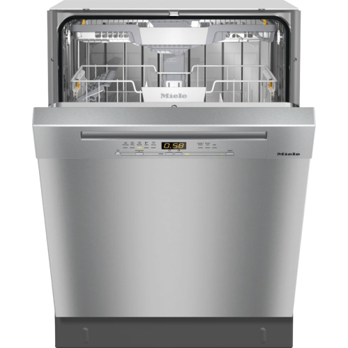 Lave-vaisselle pleine grandeur préfini G 5216 SCU de Miele avec plateau à couverts MultiFlex 3D et séchage AutoOpen, acier inoxydable