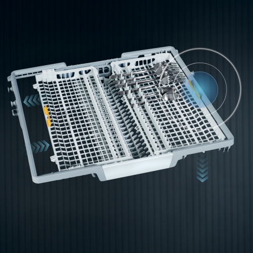 Lave-vaisselle pleine grandeur préfini G 5216 SCU de Miele avec plateau à couverts MultiFlex 3D et séchage AutoOpen, acier inoxydable