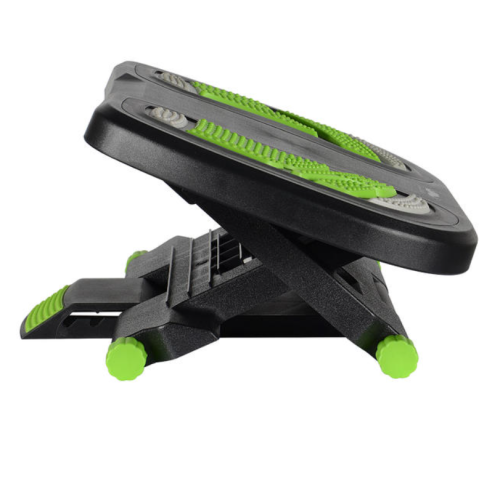 Ergonomic footrest adjustable in height and angle - Green