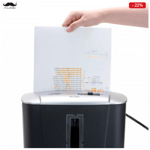 8-Sheet papier et crédit déchiqueteuse à coupe transversale