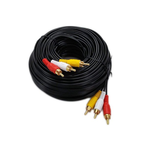 iMBAPrice (100 Feet) Long 3RCA Composite Video Audio A/V AV Cable - Gold  Plated