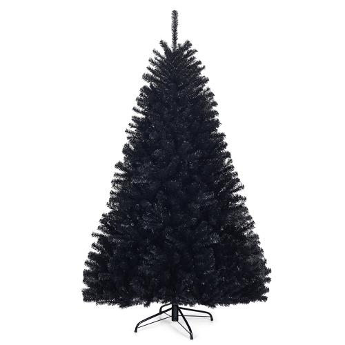 Gymax 6FT Artificial Halloween Christmas Tree Hinged Pine Tree Holiday Decoration
