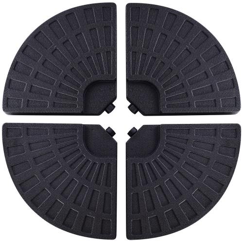 COSTWAY  Goplus 4 Plate Patio Offset Umbrella Base Stand Weights Sand/water Filled Base