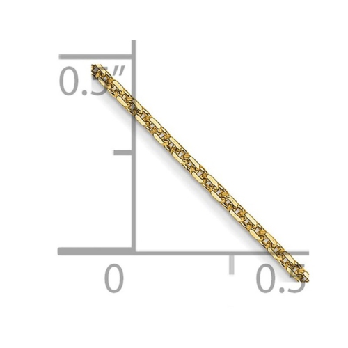 14K Yellow Gold Diamond-Cut Cable Chain Necklace18 Inches