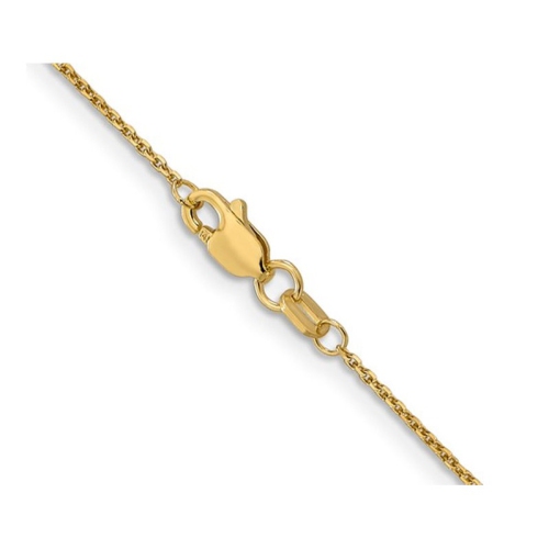 14K Yellow Gold Diamond-Cut Cable Chain Necklace18 Inches