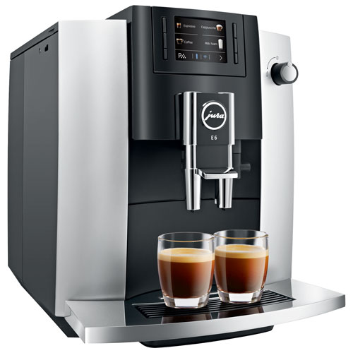 Machine à espresso automatique E6 de Jura avec mousseur à lait et moulin à café - Platine