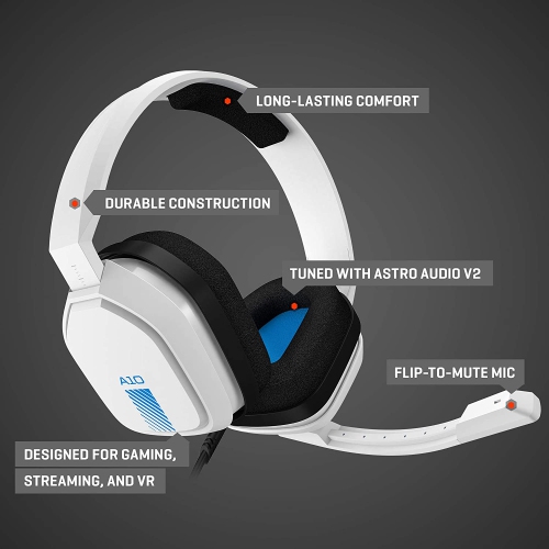 Refurbished - ASTRO Gaming A10 Gaming Headset (White/Blue)