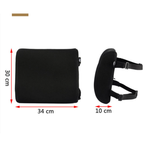 Lumbar Support for Office Chair, Back Pillow for Car, Memory Foam Cushion, Washable Cover