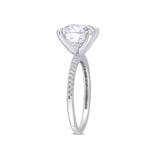 3.50 Carat Lab-Created Moissanite Solitaire Engagement Ring 14K White Gold