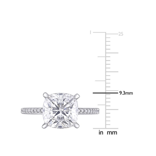 3.50 Carat Lab-Created Moissanite Solitaire Engagement Ring 14K White Gold