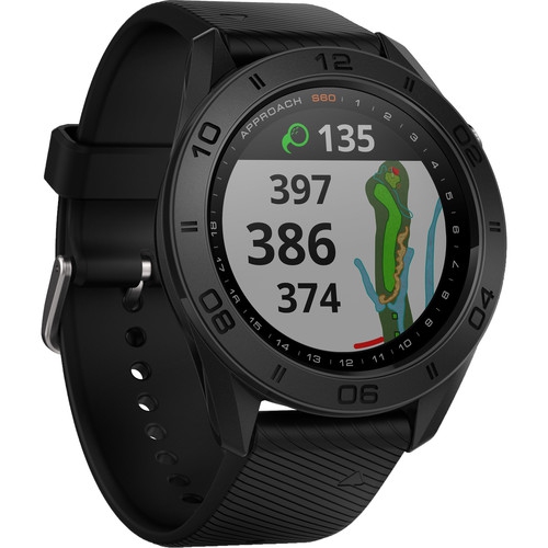 Garmin Approach S60 Golf Watch Black with Black Band 010-01702-00
