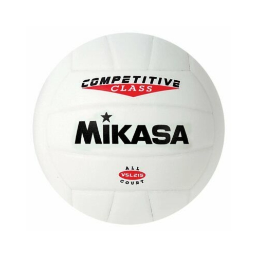 Mikasa VSL215 Ballon de Volley Classe Compétitive - Balle Récréative de Taille Officielle 5, Blanc