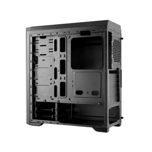 Cougar MX350 RGB Mid Tower ATX Computer Case, Tempered Glass Side Panel, 2x 120mm ARGB Fans Pre-Installed, Black
