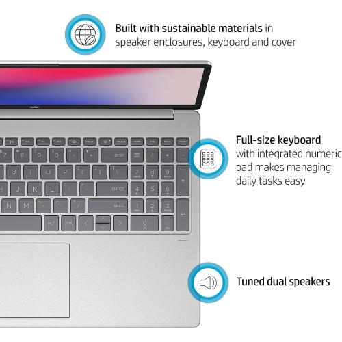 HP 15.6" Full HD Laptop - Intel Core i5-1135G7, 8GB RAM, 256GB SSD, Windows 11 - Natural Silver