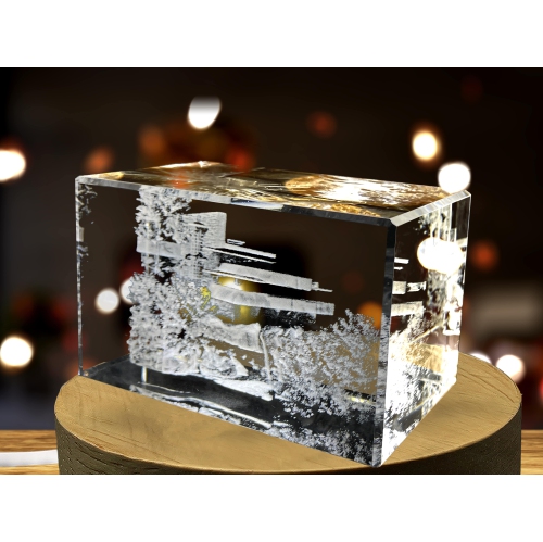 Fallingwater — Mill Run 3D Engraved Crystal Collectible Souvenir