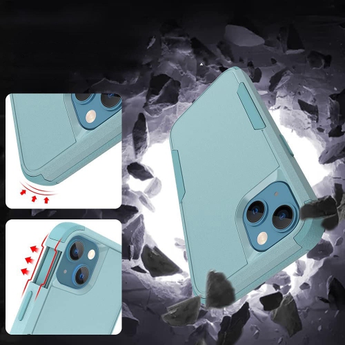 3 layer PC+TPU Case for iPhone 13 6.1” 2021 Compatible with Wireless Charging full degree protection - PrimeCables® - Sage
