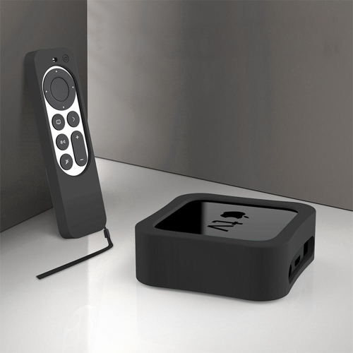 Silicone Remote Case and TV Box Case for Apple TV 4K/Apple TV HD, Black