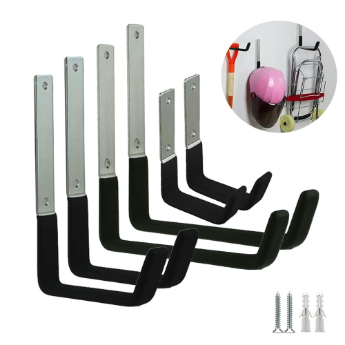 6 Pack Stainless Steel L-shaped Wall Hooks, Wall Mount Hangers for
