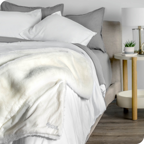 Bare Home Faux Fur Blanket - Ultra-Soft Blanket - Luxurious Fuzzy Warm Blanket - Cozy Lightweight Soft Blanket