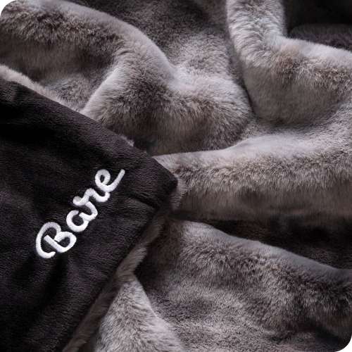 Bare Home Faux Fur Blanket - Ultra-Soft Blanket - Luxurious Fuzzy Warm Blanket - Cozy Lightweight Soft Blanket