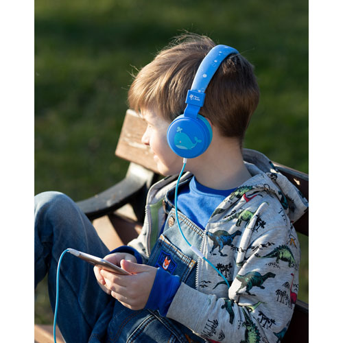 Casque d'écoute pour enfants de Planet Buddies - Bleu/Baleine