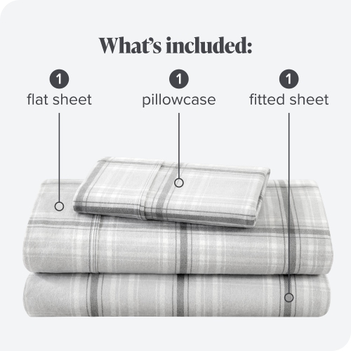 Bare Home Flannel Sheet Set 100% Cotton, Velvety Soft Heavyweight - Double Brushed Flannel - Deep Pocket