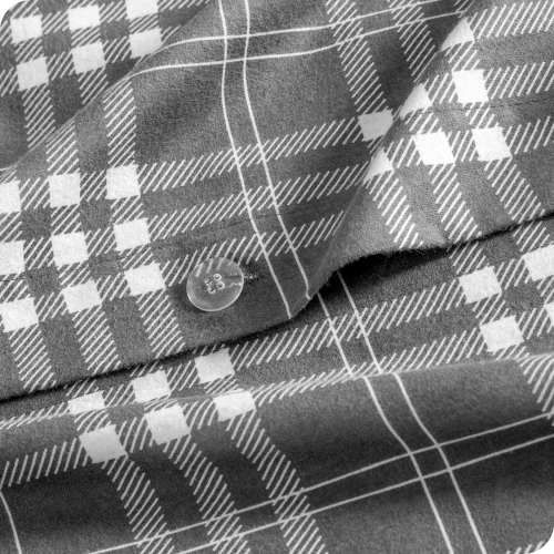 Bare Home Flannel Duvet Cover and Sham Set - 100% Cotton, Velvety Soft Heavyweight, Double Brushed Flannel