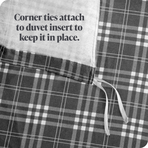 Bare Home Flannel Duvet Cover and Sham Set - 100% Cotton, Velvety Soft Heavyweight, Double Brushed Flannel