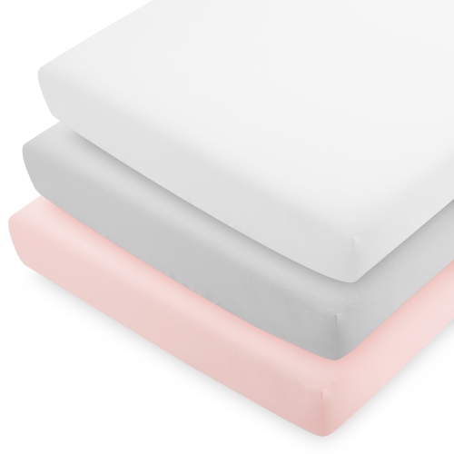 Bare Home Crib Microfiber Fitted Bottom Sheets - 2 and 3 Pack