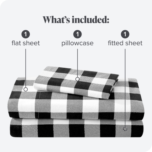Bare Home Flannel Sheet Set 100% Cotton, Velvety Soft Heavyweight - Double Brushed Flannel - Deep Pocket