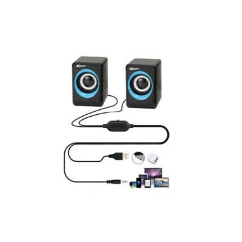 Portable Speaker USB Multimedia Powered Wired Mini Surround Subwoofer Output