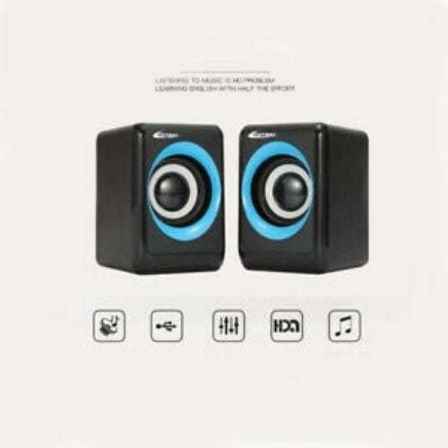 Portable Speaker USB Multimedia Powered Wired Mini Surround Subwoofer Output